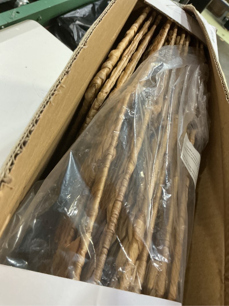 Condition photo showing New/Like New for 12x12in storage baskets set of 4 water hyacinth baskets,foldable handwoven storage cubes,wicker cube baskets laundry organizer totes for home