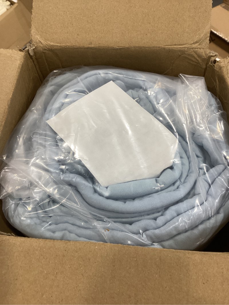 Condition photo showing Good Condition for wdcozy queen size quilts bedding sets with 2 pillow shams, lightweight soft bedspread coverlet, quilted blanket thin comforter bed cover for all season, 3 pieces, 90x90 inches, blue baby blue queen