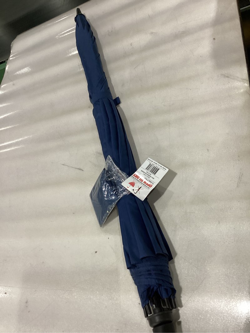 Condition photo showing New/Like New for The Vented Tornado 64\" Large Oversize Windproof Automatic Open Golf Umbrella, Heavy Duty Thick Fiberglass Ribs Waterproof Wind Vent Portable 2 Person Golf Umbrella for Men and Women - Navy Blue