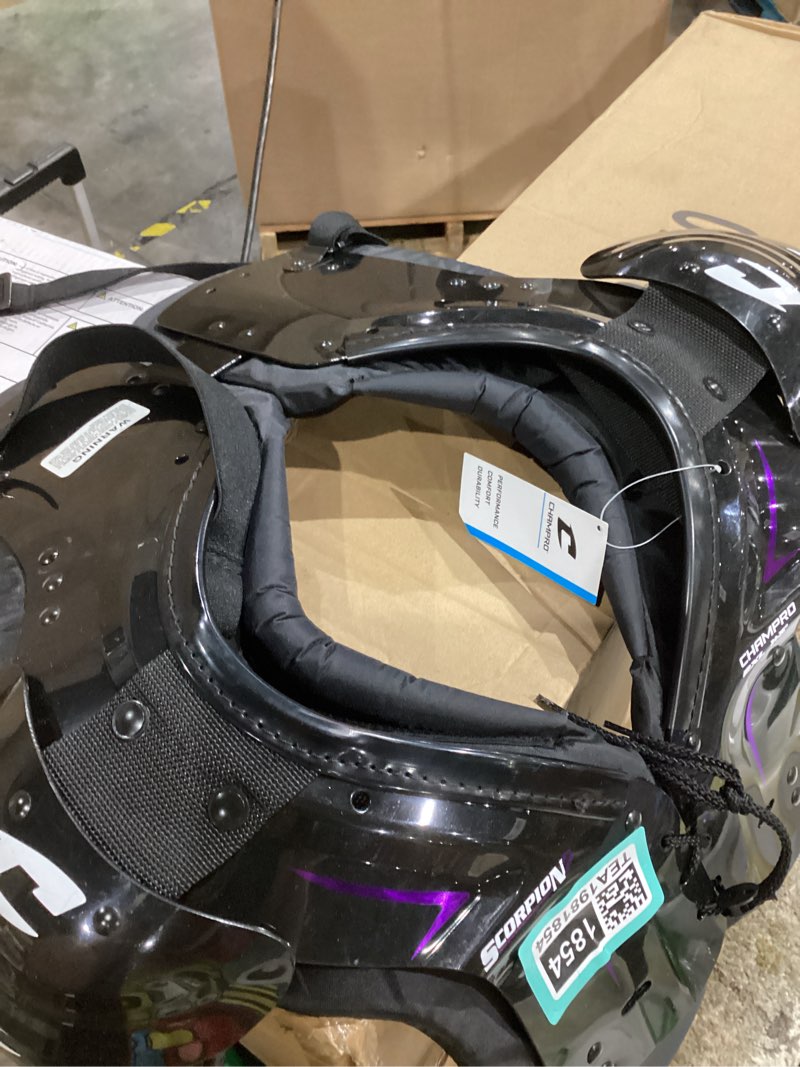 Condition photo showing Good Condition for Champro Scorpion Youth Football Shoulder Pad Black, Purple XX-Large