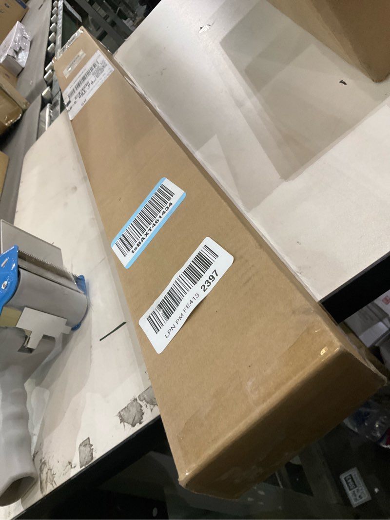 Condition photo showing As Is for LazBlinds Cordless No Tools-No Drill 1" Vinyl Horizontal Mini Blinds, Light Filtering Blinds for Windows, Blinds & Shades for Window Size 37" W x 48" H, Cream