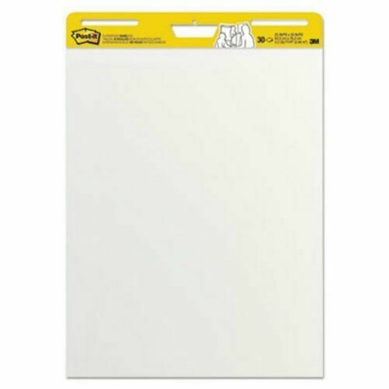 Post-it Easel Self-Stick Pads 25 x 30 White 30-Sheet Pads/Carton
