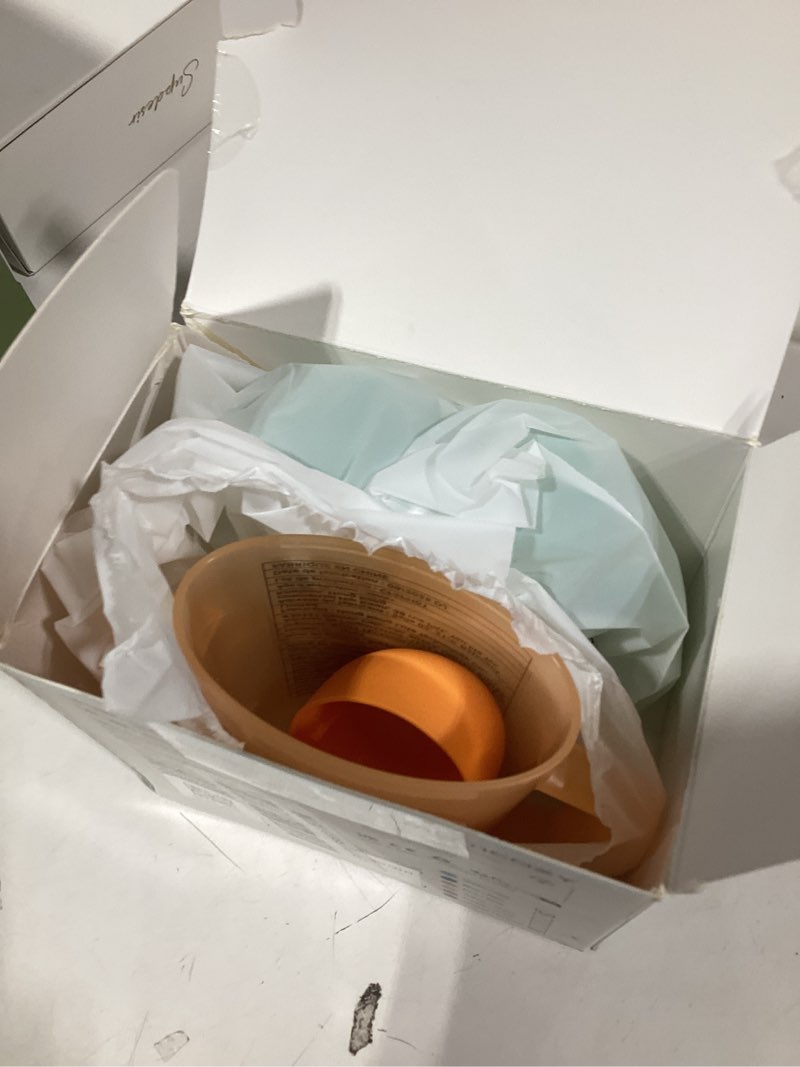 Condition photo showing Good Condition for Momcozy Squeeze Pouch Holder for Food Pouches and Drink Boxes, Baby Pouch Holder Allows Baby to Self-feed and Avoid Messes, Baby Food Pouch Holder Handle is Easy to Grip, Comfortable, Green&Orange Green& Orange