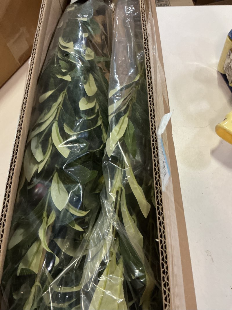 Condition photo showing Good Condition for Bellacat Faux Olive Tree 7ft?Olive Trees Artificial Indoor with Natural Wood Trunk and Realistic Leaves and Fruits. 7 Feet(84in) Fake Olive Tree for Home House Office Décor. 1 7ft