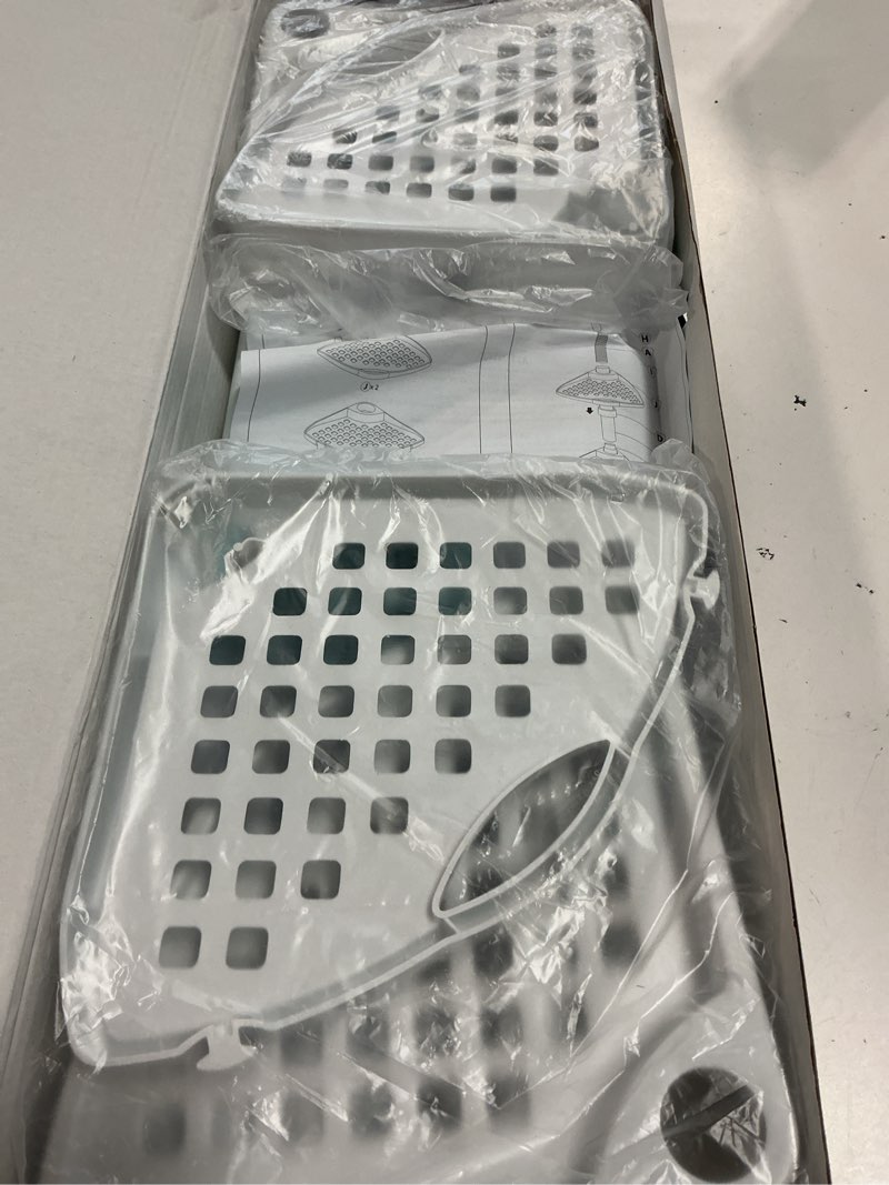 Condition photo showing New/Like New for better living products 70040 ulti-mate rust proof aluminum tension shower pole caddy, no size, white