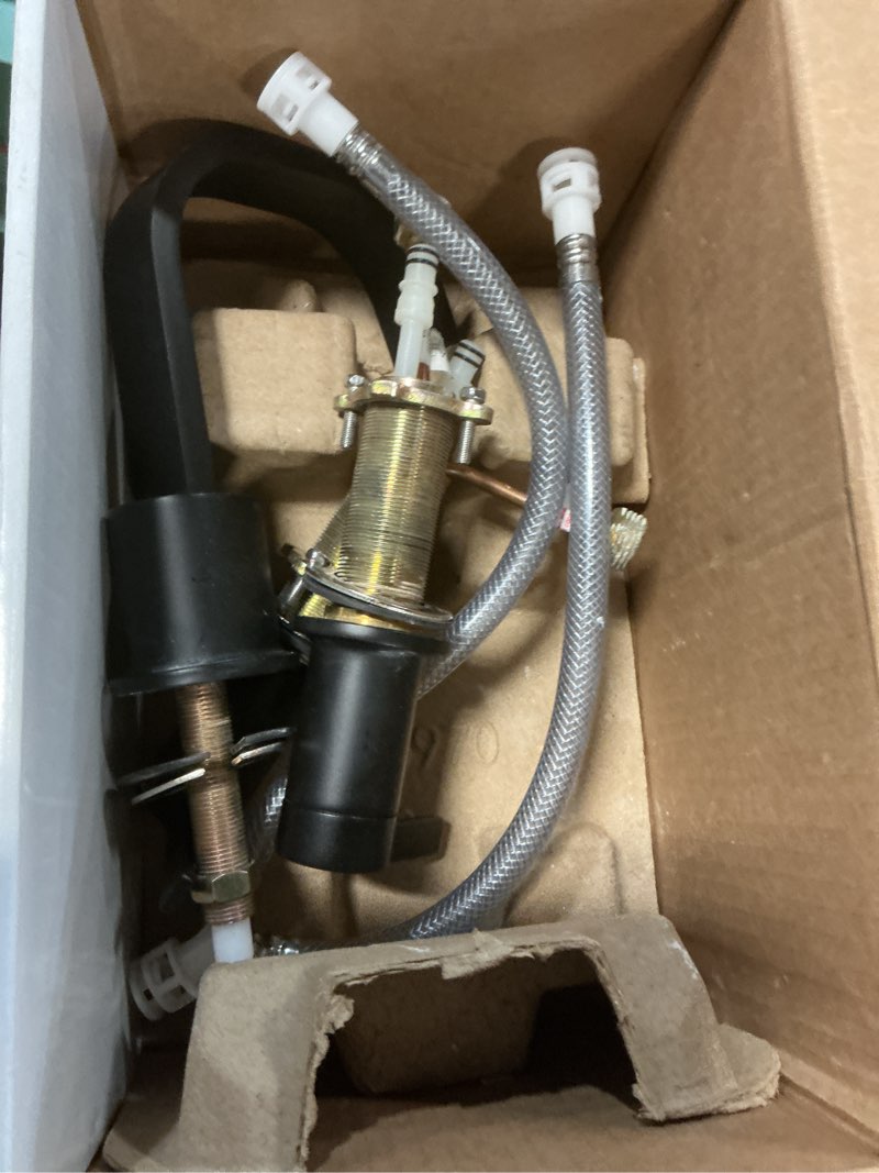 Condition photo showing As Is for Florez Centerset Bathroom Sink Faucet ...Black