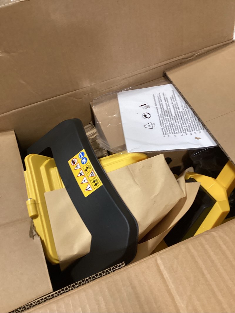 Condition photo showing Good Condition for cordless brushless garden tiller cultivator compatible with dewalt 20v battery (tool only), 10’’ wide 7’’ deep electric soil rototiller, 48-tine mini rotary tiller for garden beds & soil preparation yellow-no battery