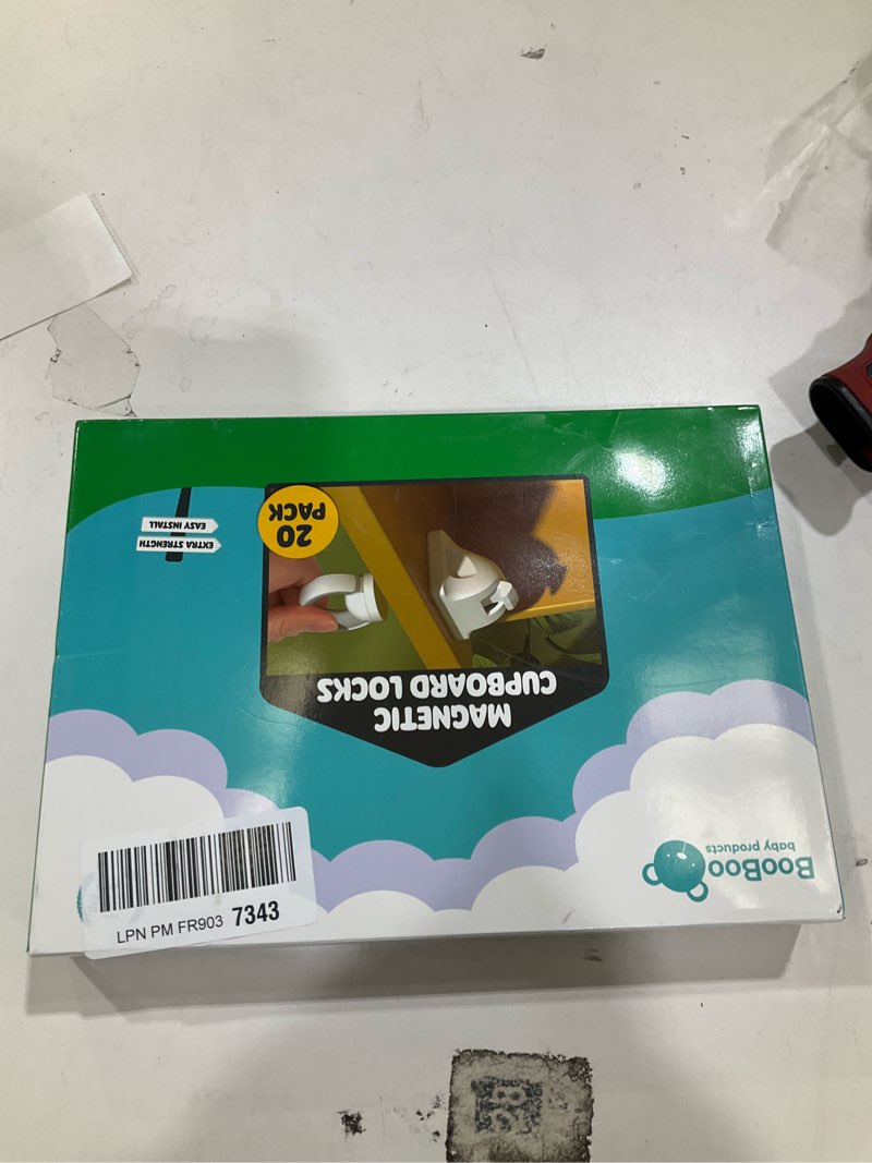 Condition photo showing New/Like New for Booboo® Magnetic Child Safety Cupboard Locks for Children x20 Locks + x1 Key, Baby Proofing for Kitchen, Cabinets and Drawers, 30 Second Install No Drilling 3M Adhesive (20 Pack)