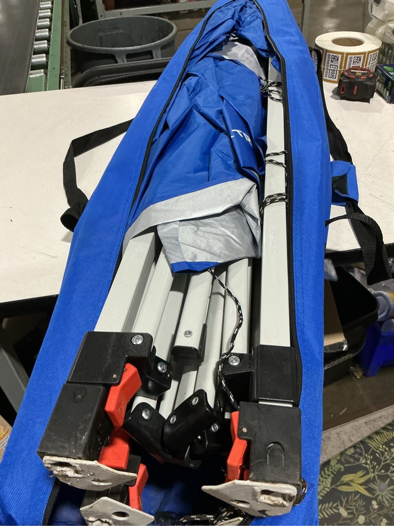Condition photo showing Good Condition for ozark trail 10' x 10' instant slant leg pop-up canopy tent, blue