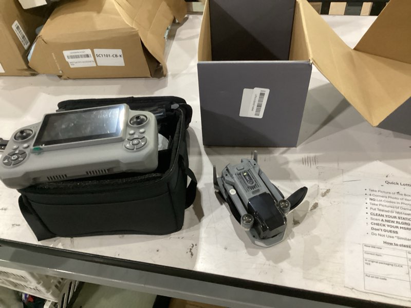 Condition photo showing As Is for 3-axis gimbal gps drone with 4k camera yikkeon drone, 10000ft range, 90min flight time with 3 batteries, 4.5" hd screen remote, auto return, follow me, brushless motor, 5g fpv, foldable rc quadcopter for beginners - under 249g