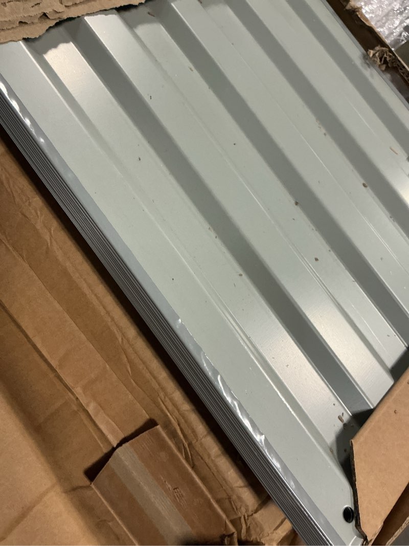 Condition photo showing New/Like New for foxlang 8x4x1ft(2 pcs) galvanized raised garden bed,outdoor planter box metal patio kit planting bed for vegetables flowers herb,gray 8x4x1ft(2 pcs) gray