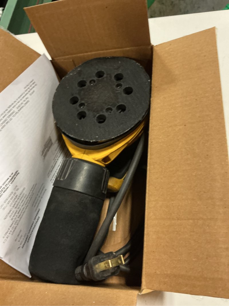 Condition photo showing As Is for DEWALT Random Orbit Sander, Variable Speed, 5-Inch (DWE6423)