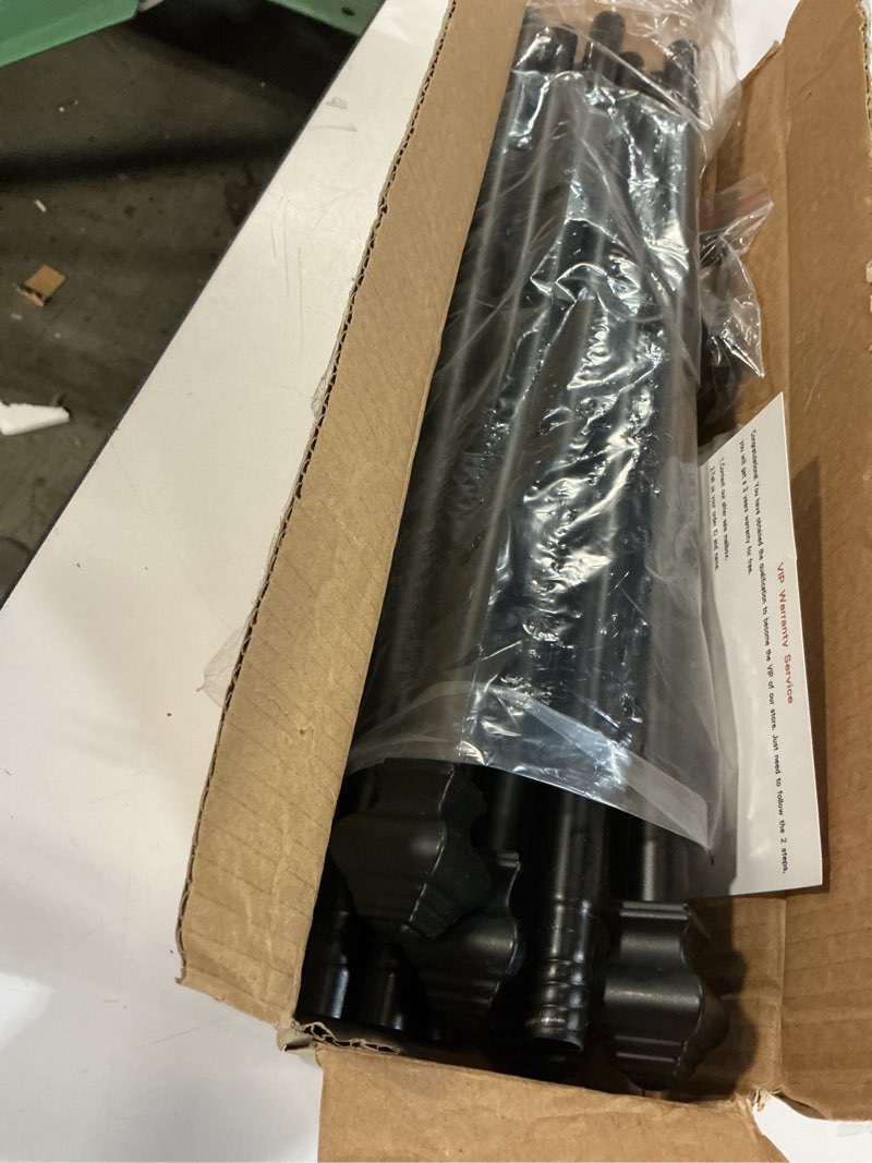 Condition photo showing Good Condition for Curtain Rods for Windows 2 Pack 32-78 inch 5/8 inch Matte Black Curtain Rod with Brackets Adjustable by Splicing for Bedroom Kitchen Study Living Room(32",48", 63",78") Black|2 Pack 32"-78"