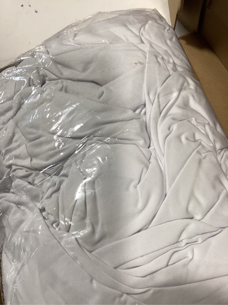 Condition photo showing New/Like New for putros 7.2ft round backdrop cover white spandex fitted circle balloon arch cover for wedding birthday party decoration 7.2x7.2ft white