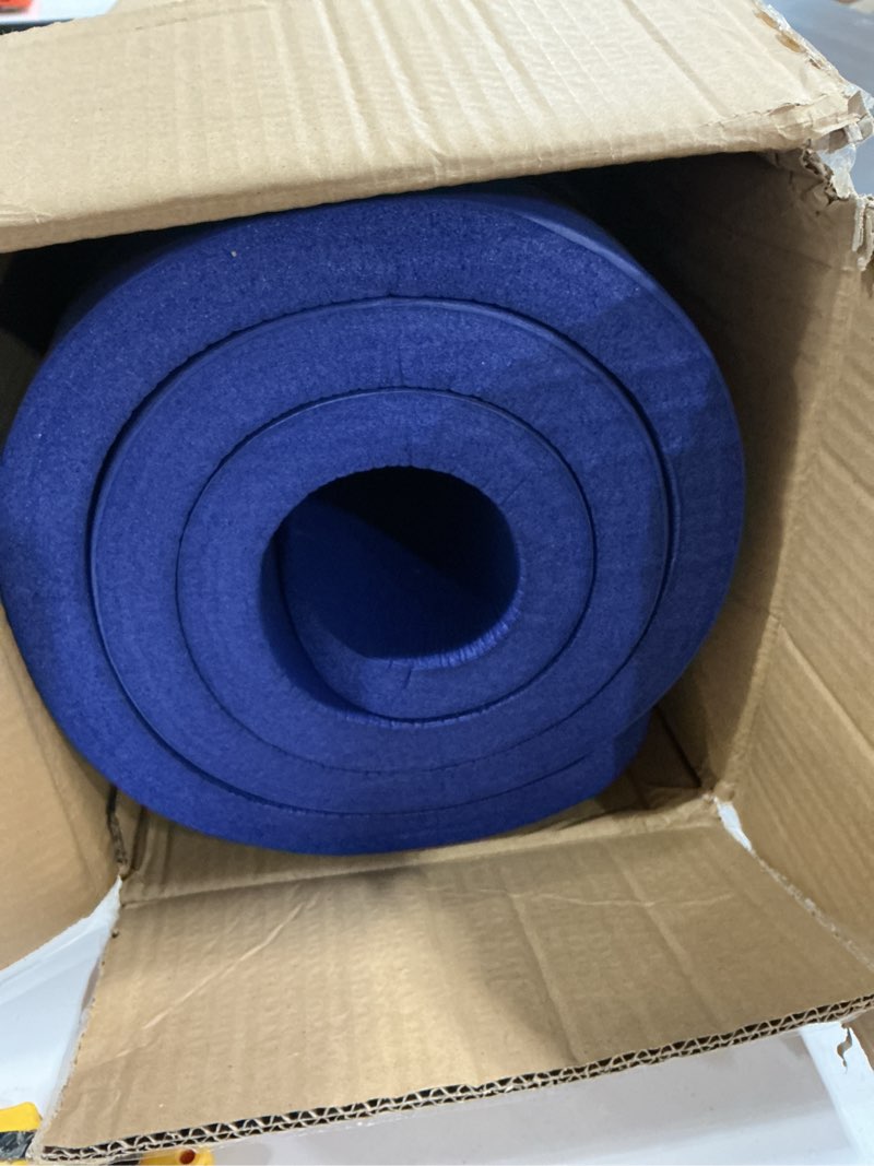 Condition photo showing Good Condition for cap barbell 1-inch high density exercise yoga mat with strap | multiple colors blue