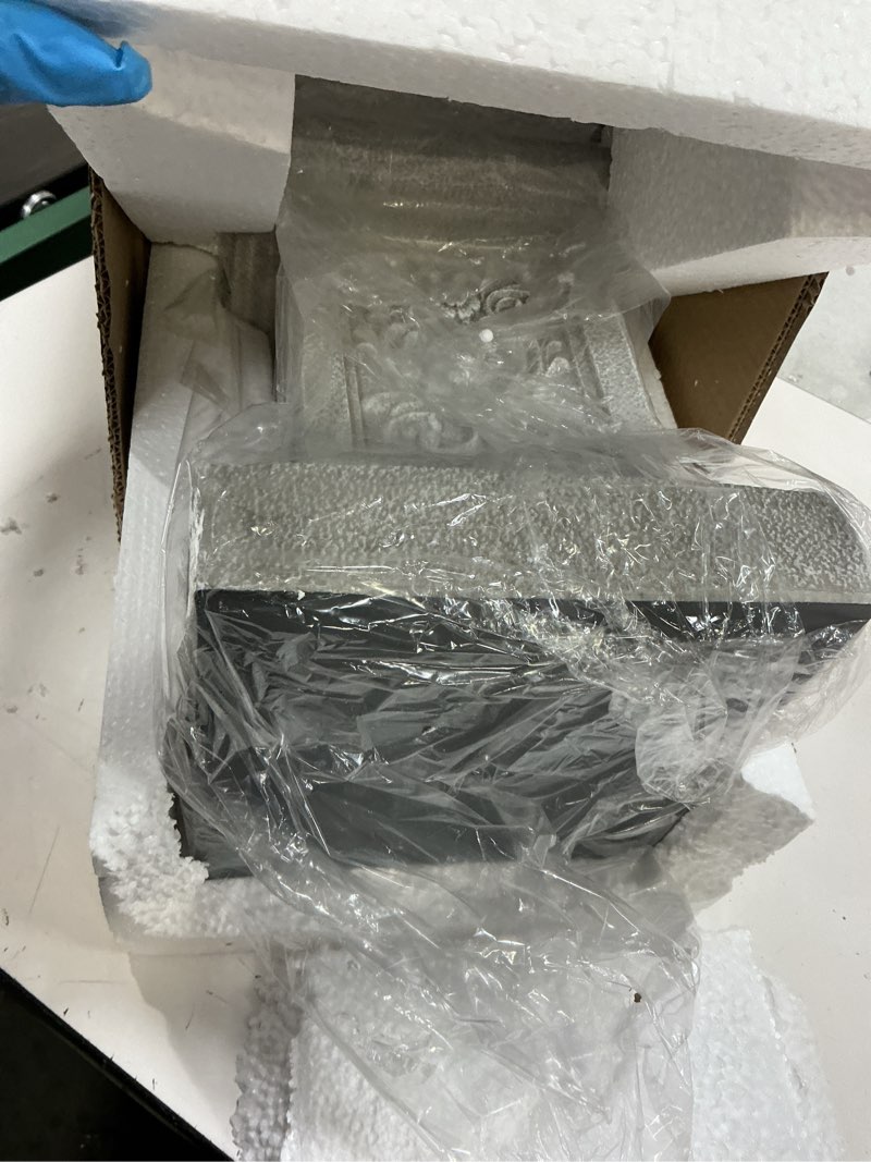 Condition photo showing Good Condition for classic statuary stand outdoor pedestal sculpture decor plinth base riser, garden or home resin statuary pedestal, 12.6" tall, 7.3 pounds