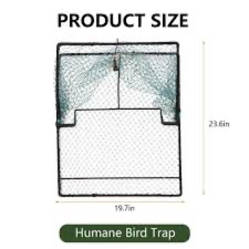Humane Pigeon Trap,Bird Trap for Quail,Turkey,Net Traps (15.7x19.7 inch)