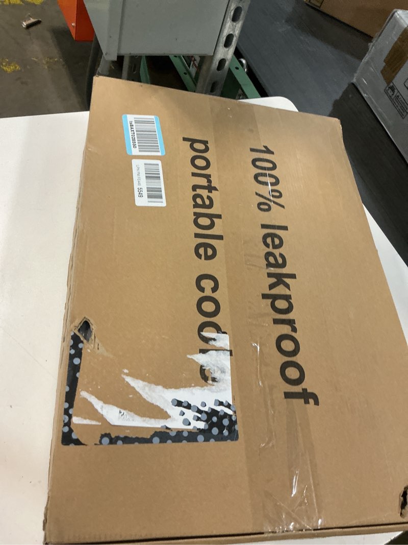 Condition photo showing New/Like New for 40 can soft cooler bag - insulated leak-proof large cooler bag with roll-top waterproof seal | portable ice chest for camping, beach, travel, picnics | 24hr cold retention 40 can bag dark grey