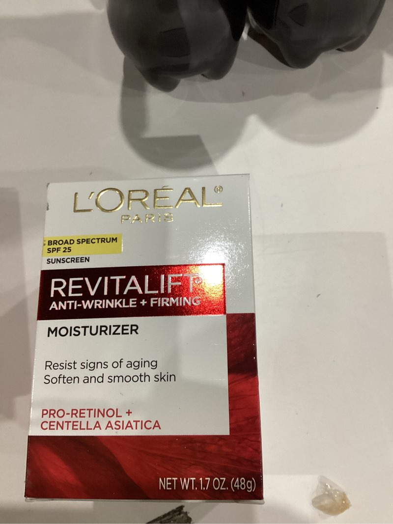 Condition photo showing New/Like New for L'Oréal Paris Revitalift Anti-Wrinkle and Firming Face Moisturizer with SPF 25, Pro-Retinol and Centella Asiatica, Paraben Free, 1.7 oz (Packaging may vary)
