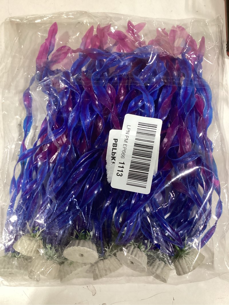 Condition photo showing Good Condition for Artificial Aquarium Plants, Green Plastic Fish Tank Decorations, 12 Inch Tall Water Plants with Stable Base, 10 Pack, Safe for Fish (Purple)