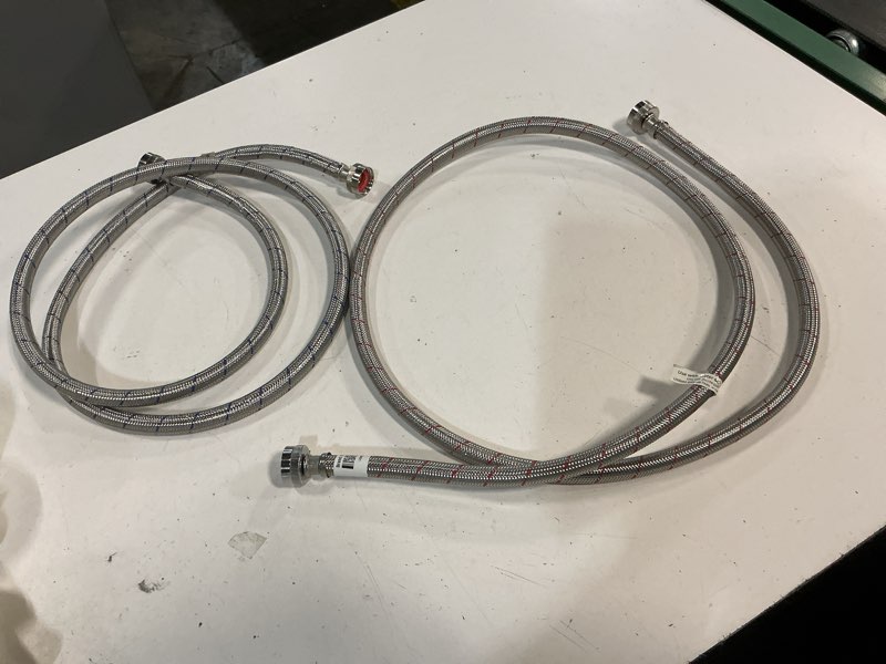 Condition photo showing Good Condition for eastman 2 -pack 6-ft 3/4 -in fht inlet x 3/4 -in fht outlet stainless steel washing machine connector