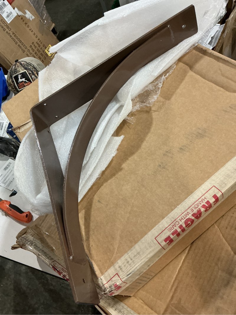 Condition photo showing New/Like New for 3"W x 20"D x 20"H Morris Steel Bracket, Hammered Brown 3"W x 20"D x 20"H 1/Pack Hammered Brown