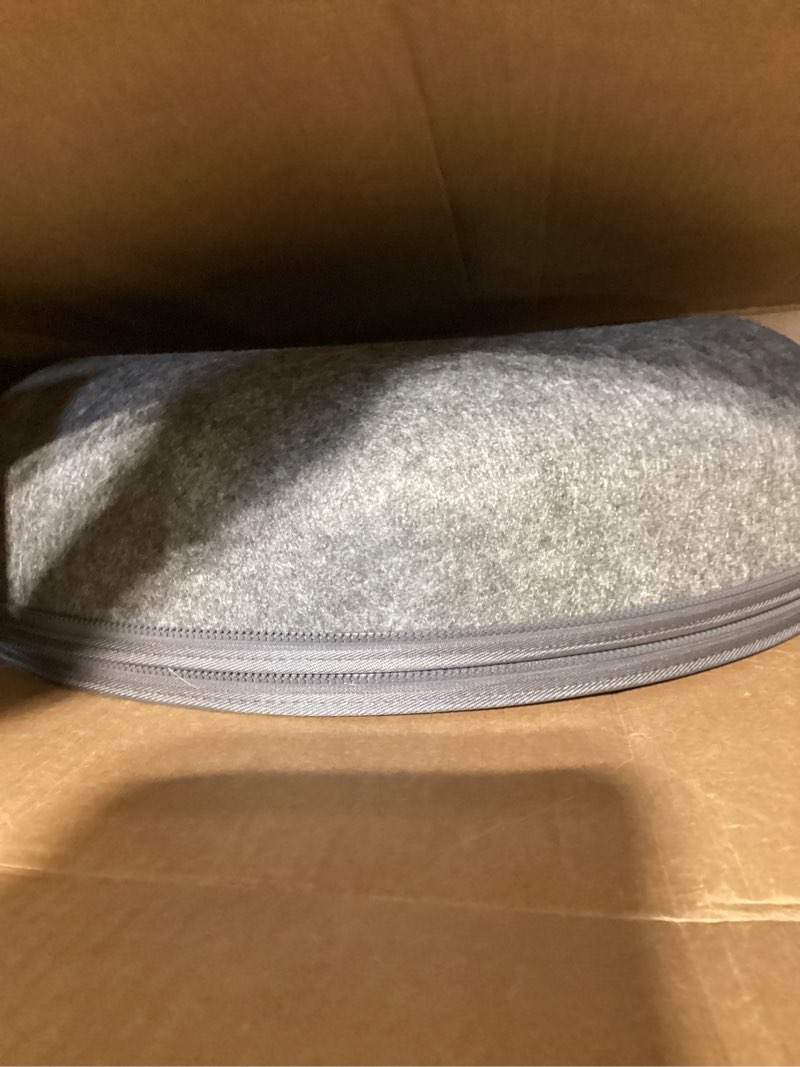 Condition photo showing Good Condition for cattasaurus peekaboo cat cave for multiple & large cats up to 30-45 lbs, scratch detachable & washable tunnel bed, comfy donut cat cave (dark gray, large) dark gray large