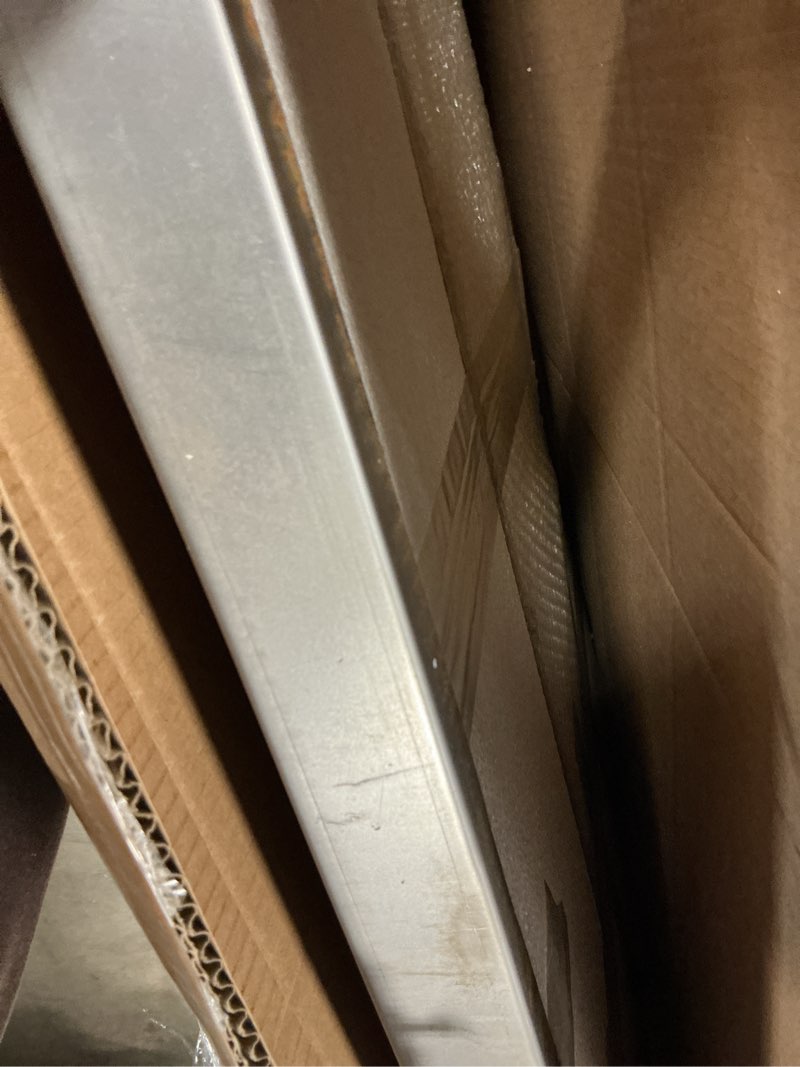 Condition photo showing Good Condition for Irregular Mirror, 51.1"x23.6" Large Asymmetrical Frameless Mirror, Abstract Wall Mirrors Decorative, Modern Unique Shaped Mirrors for Living Room Bathroom Bedroom Hallway Entryway Fireplace 51.1"L x 23.6"W Black