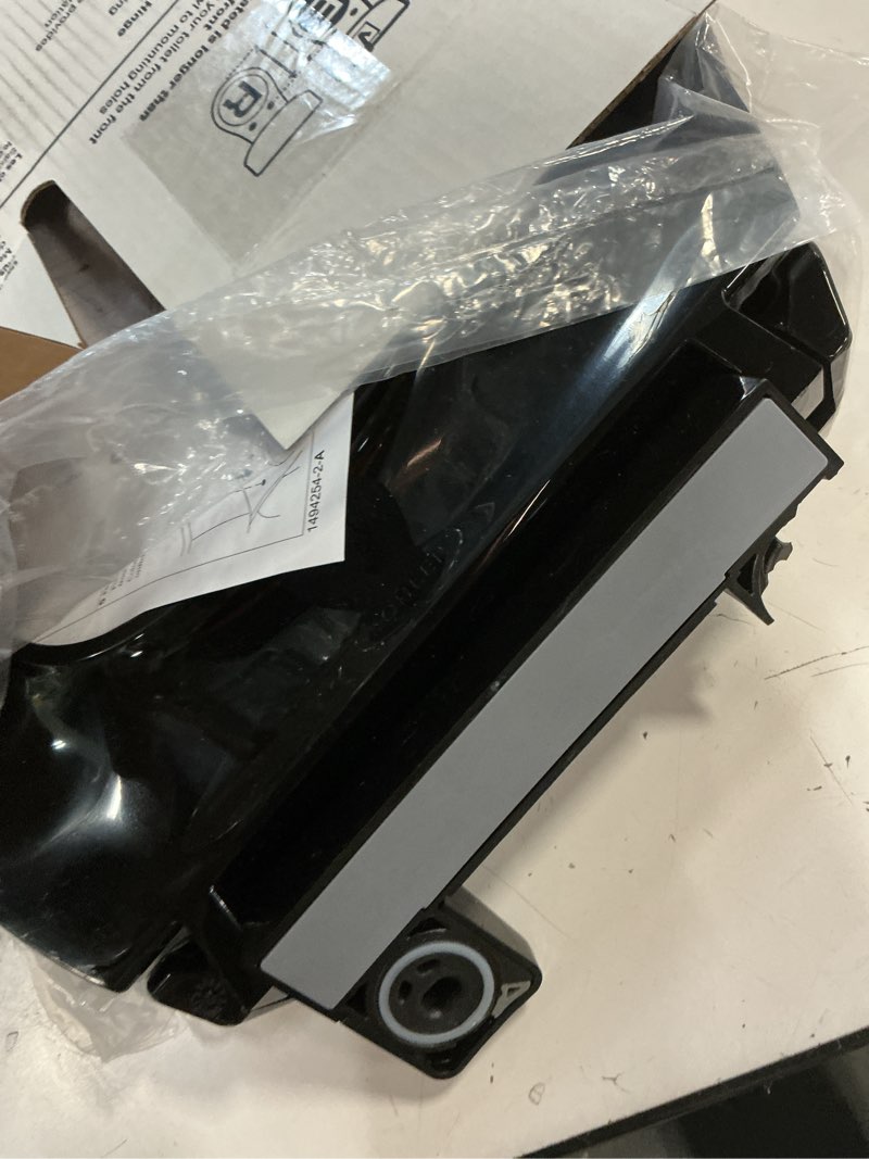 Condition photo showing As Is for KOHLER 4636-RL-7 Cachet ReadyLatch Elongated Toilet Seat Slow Close, Soft Close Toilet Seat Quiet Lid, Contoured Grip-Tight Bumpers Installation Hardware, Apartment Essentials, Black Black Elongated Ready Latch