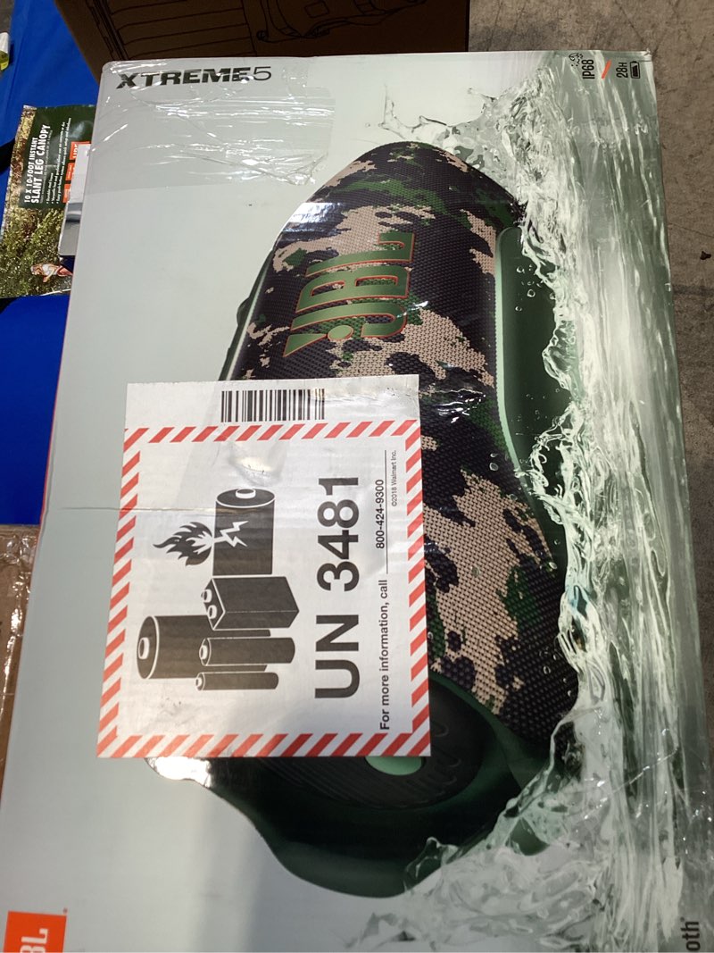 Condition photo showing As Is for jbl xtreme 5 portable bluetooth speaker - squad