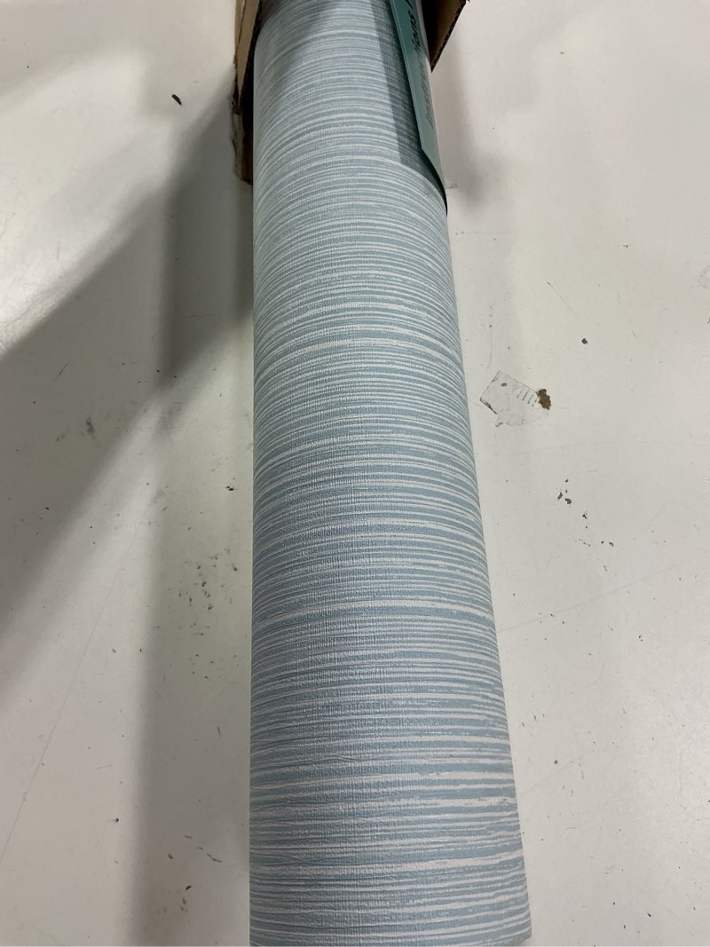 Condition photo showing Good Condition for haimin grasscloth wallpaper textured 24in x 393in fabric contact paper light blue wall paper textured linen peel and stick self-adhesive thick vinyl embossed film wallpaper