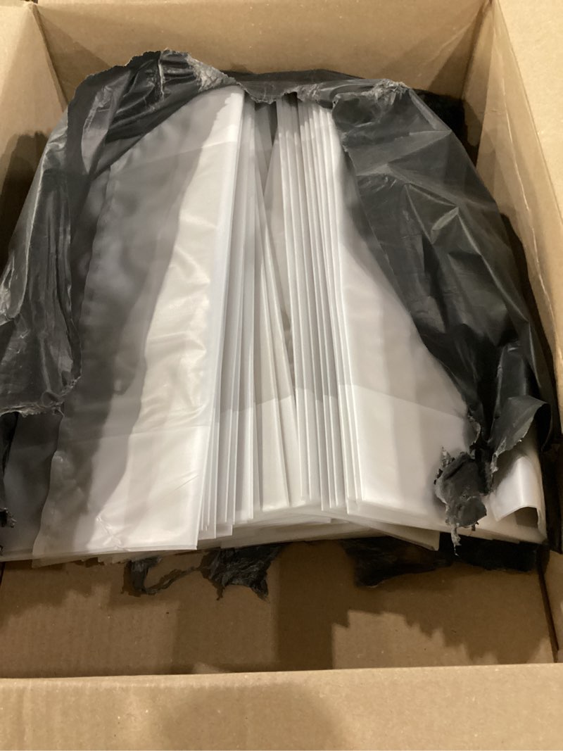 Condition photo showing Good Condition for 16x6x12 inch heavy duty clear plastic shopping bags with reinforced handles - eco-friendly, reusable, bulk pack (25/50/105 count) - ideal for retail, gift wrapping, and small businesses?white 100?