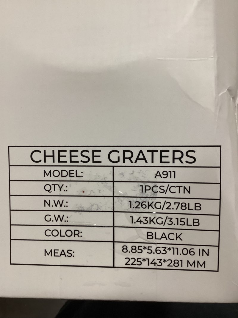 Condition photo showing New/Like New for SUSTEAS Rotary Cheese Grater with Handle,Vegetable Slicer with 6 Interchangeable Blades, Reinforced 