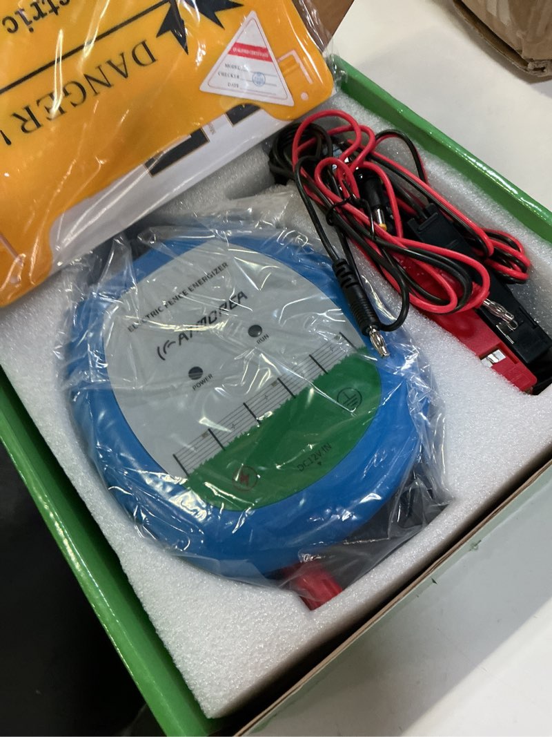 Condition photo showing New/Like New for electric fence charger - multi-powered, 8 kv, 0.5 joules output energizer, ideal for livestock, pet, poultry, gardens, orchards protection - up to 5-mile range