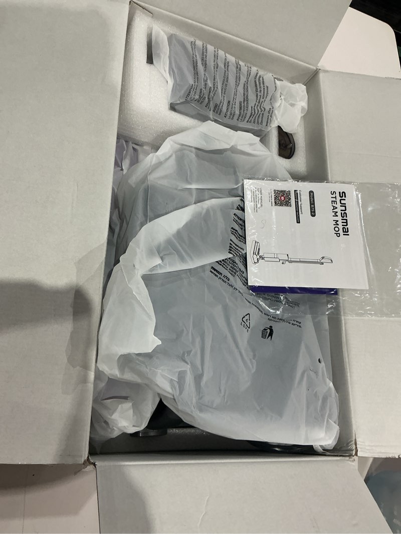 Condition photo showing Good Condition for steam mop cleaner, lightweight electric mop with deep steam cleaning, self-cleaning, na-ix limescale protection for all sealed hard floors, 180° lie flat, led light, power-assisted drive dark gray and purple
