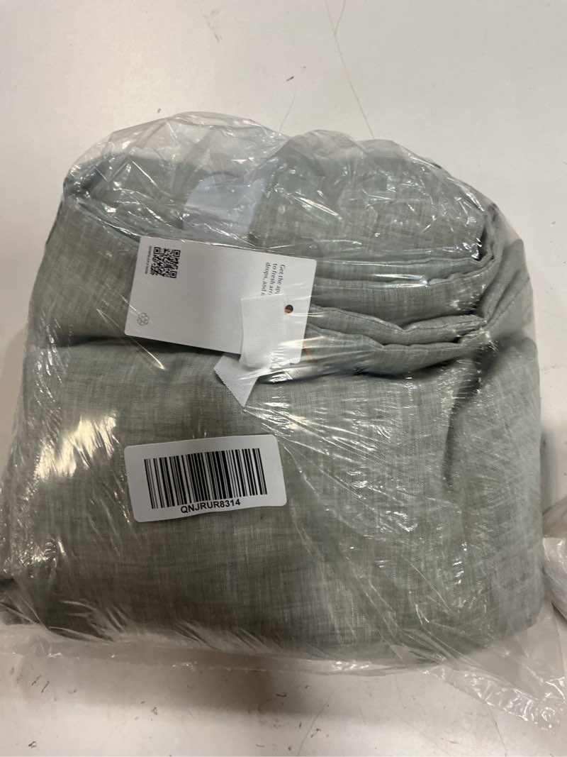 Condition photo showing Good Condition for european linen room darkening curtain - single panel, 48x84, sage