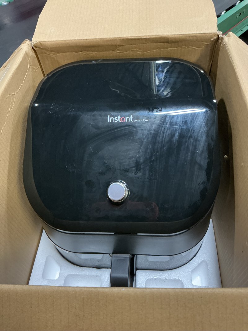 Condition photo showing Good Condition for Instant Pot Vortex Plus 6QT ClearCook Air Fryer, Clear Windows, Custom Program Options, 6-in-1 Functions, Crisps, Broils, Roasts, Dehydrates, Bakes, Reheats, from the Makers of Instant Pot, Black Vortex Plus 6 quarts