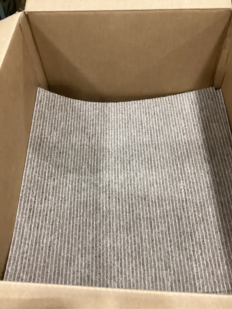 Condition photo showing Good Condition for 24 tiles/64 sq ft-carpet squares, carpet tiles, 0.24" pile height, commercial carpet tiles, non adhesive padded, non-slip, easy diy installation camel lines