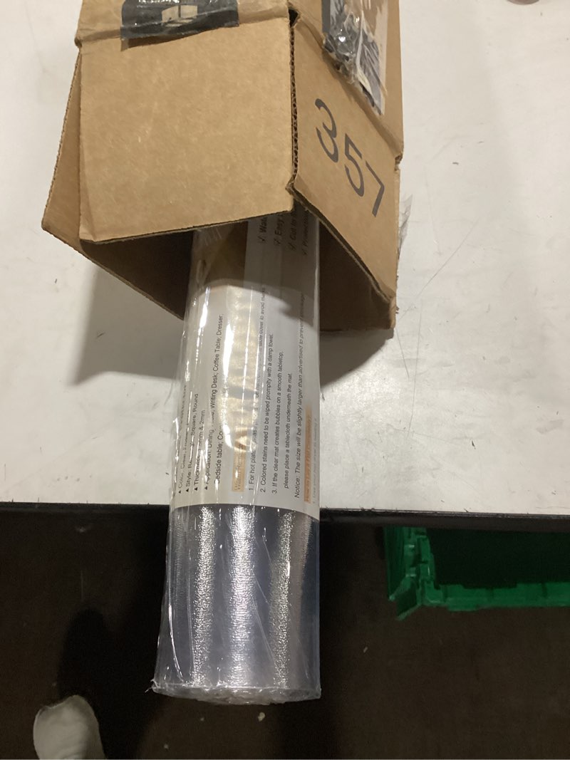 Condition photo showing New/Like New for LovePads Frosted Table Cover Protector 38 x 64 Inch, 1.5mm Thick Plastic Table Cover, Table Protecto