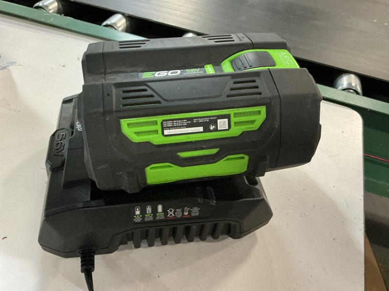 Condition photo showing As Is for ego 56 -volt, battery charger