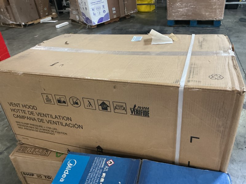 Condition photo showing New/Like New for ge 36” smart designer custom insert w/dimmable led lighting 36"