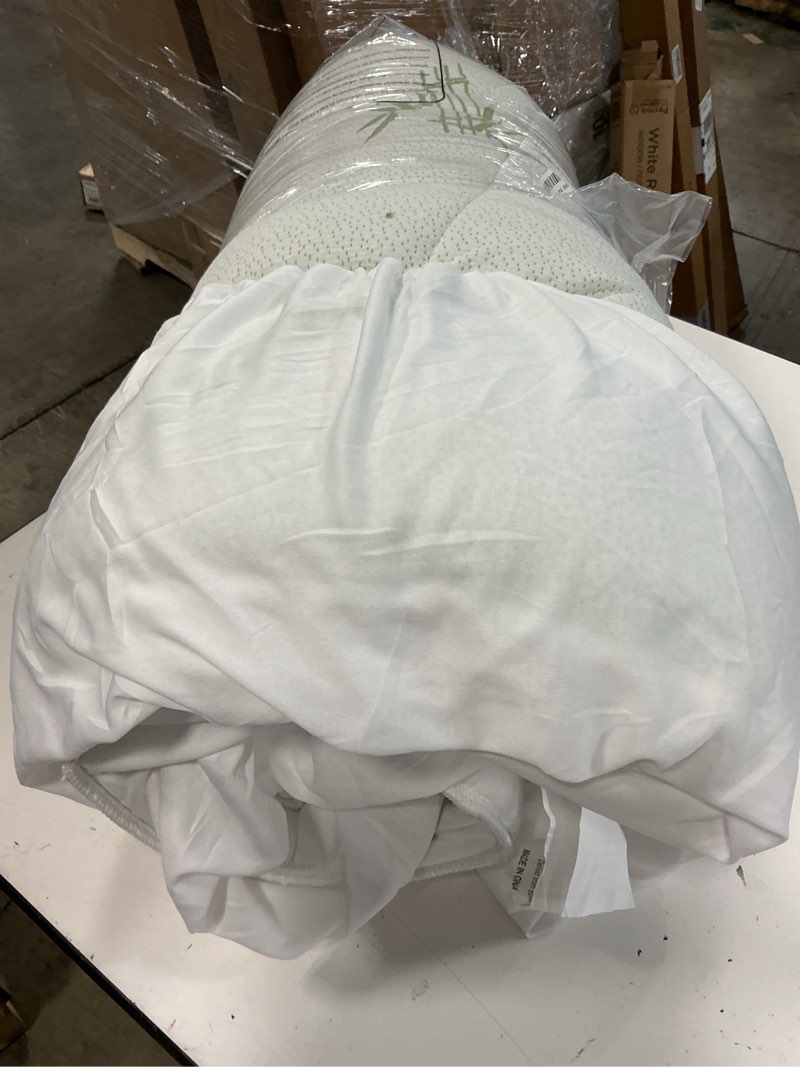 Condition photo showing Good Condition for full size mattress topper viscose derived from bamboo, soft thick pillow top mattress pad cover for back pain, cooling mattress protector with 8-21 inch deep pocket, white white full