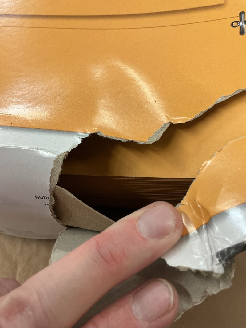 Condition photo showing As Is for office depot brand manila envelopes, 9" x 12", clasp closure, brown kraft, box of 100