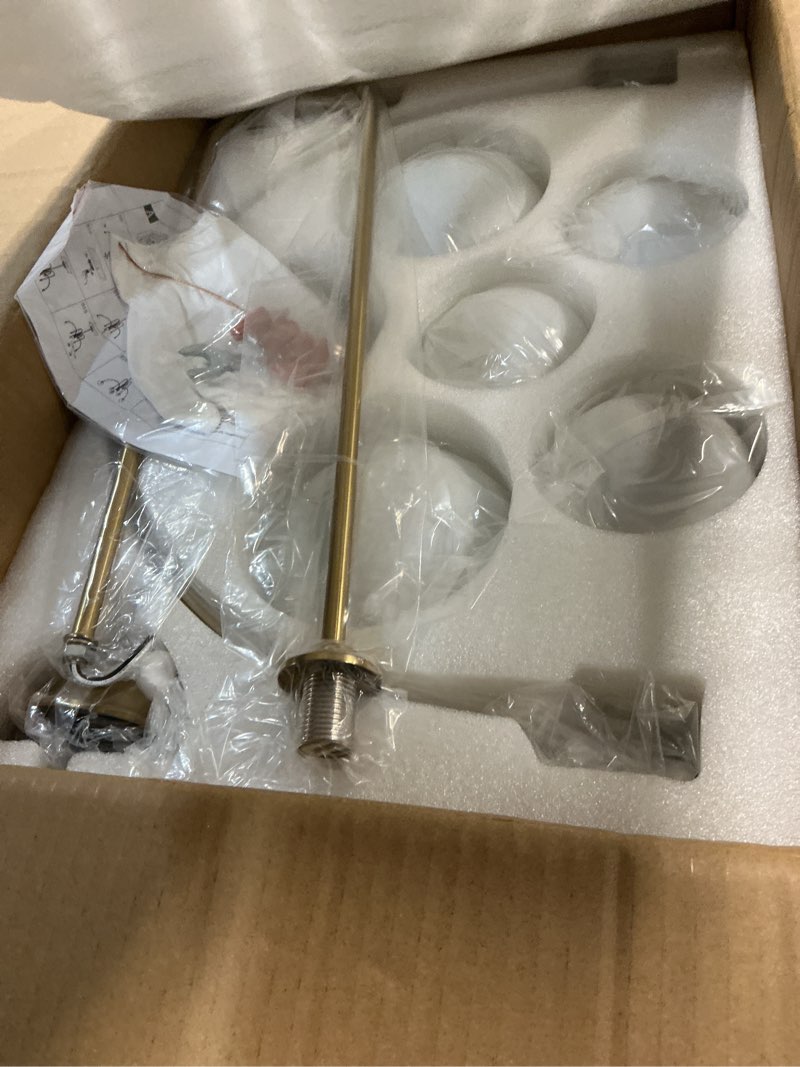 Condition photo showing Good Condition for gold sputnik chandelier,6 lights modern chandelier for dining room mid century chandelier large l49” ceiling pendant light fixtures with milk glass globe shades for high ceiling foyer living room
