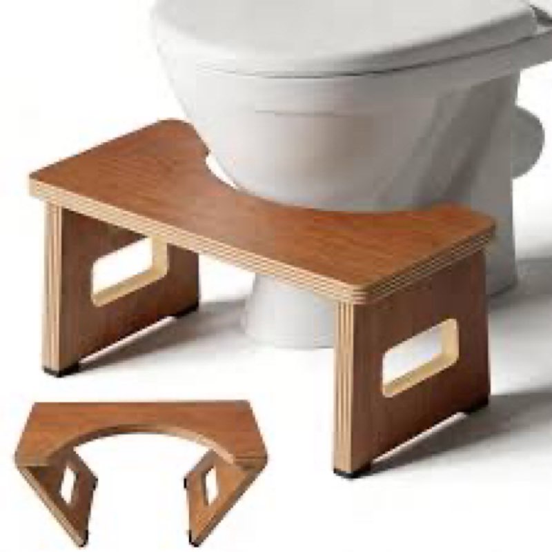foldable toilet stool, bamboo toilet stool squat adults, 7 inches poop stool for bathroom, collapsib