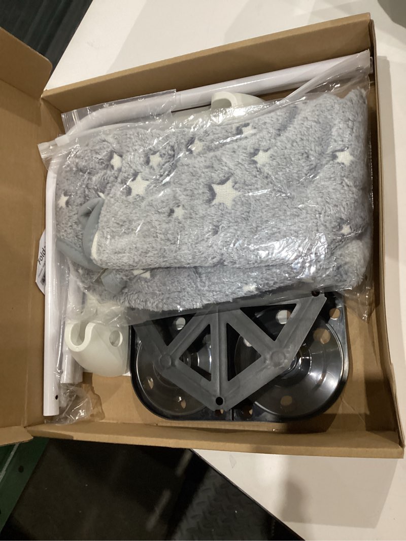 Condition photo showing New/Like New for Cat Window Perch, Glow in The Dark Cordless Foldable Pet Hammock Bed for Window with Sturdy Metal Frame, Glowing Stars Pattern Resting Seat for Indoor Cats (Stars - M)