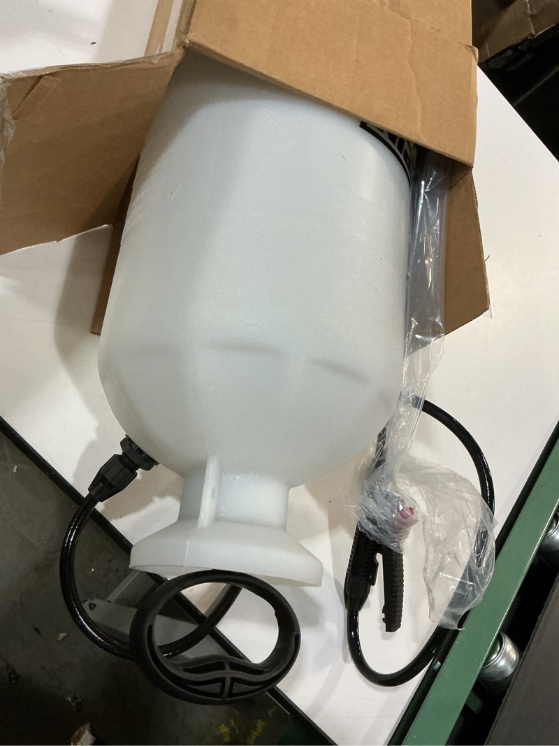 Condition photo showing Good Condition for chapin 20006 pump sprayer, 3?gallon, lawn & garden, translucent poly tank, funnel?top, surespray anti?clog filter, adjustable cone nozzle & 34" hose for fertilizer, weed & pest application