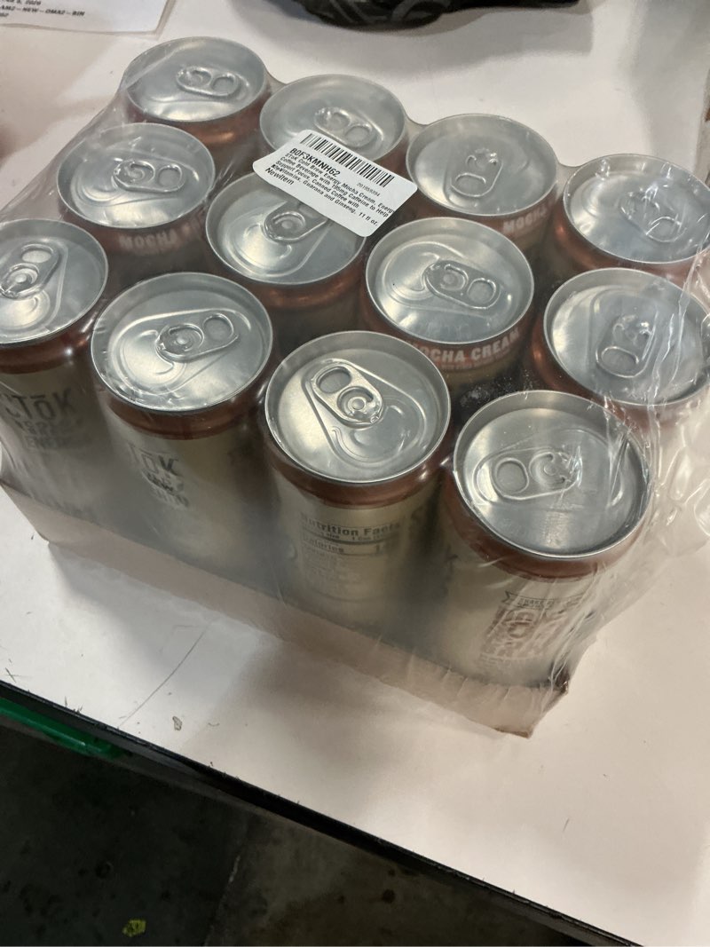 Condition photo showing New/Like New for Best by 10/25/25 SToK Cold Brew Energy Mocha Cream, Energy Coffee Beverage with 195mg Caffeine to Help Support Focus, Canned Coffee with B-Vitamins, Guarana and Ginseng, 11 fl oz, 12pk