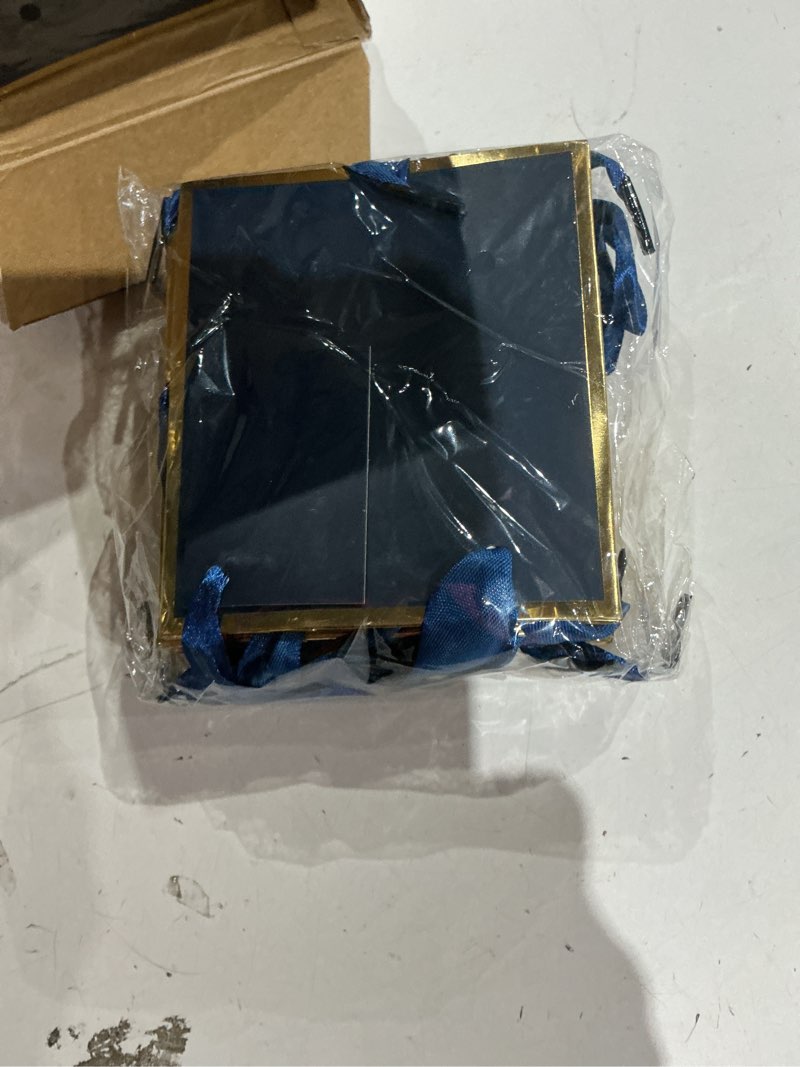 Condition photo showing Good Condition for yeaqee 50 pcs mini metallic paper gift bags with handles 4x2.75x4.5'' tiny small gift bags with thank you tag for wedding graduation birthday party return gifts jewelry business (navy blue,gold) navy blue, gold 50