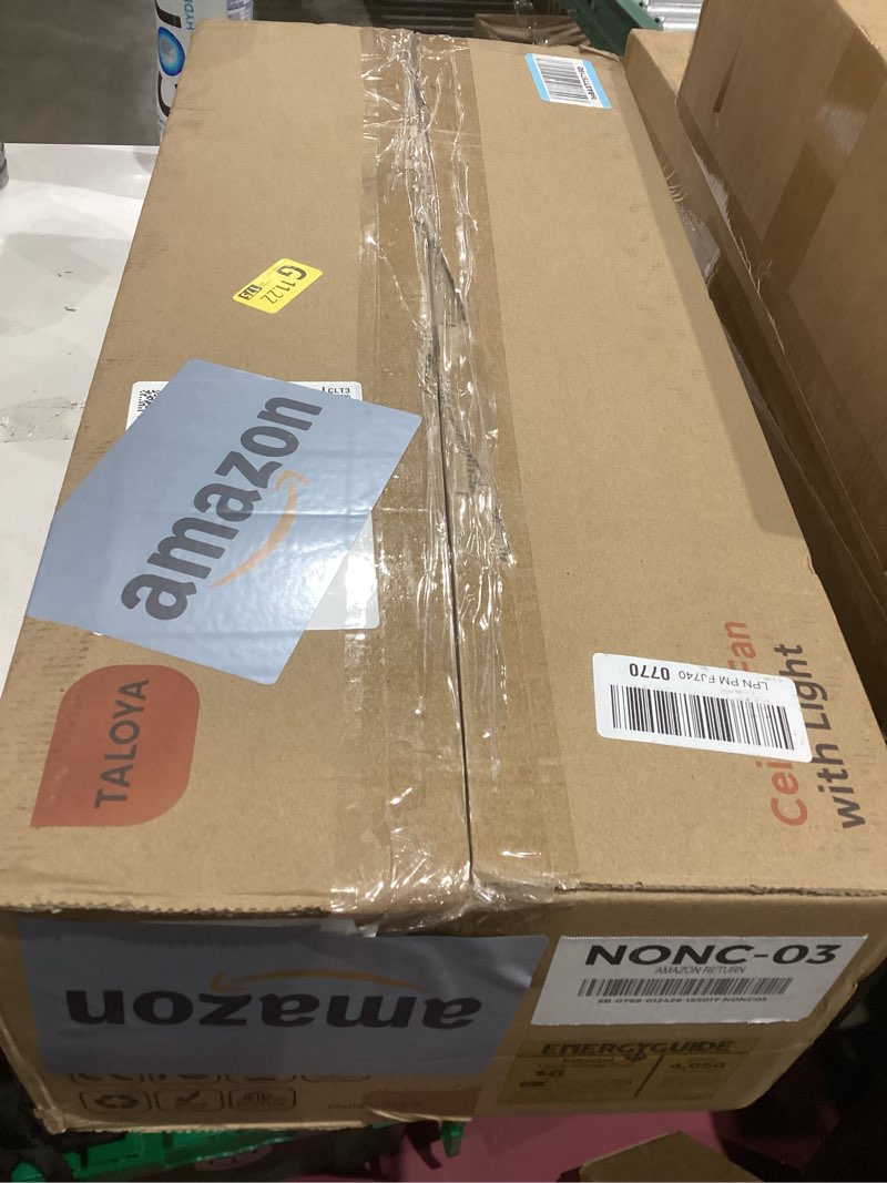 Condition photo showing Good Condition for TALOYA 52 inch Ceiling Fans with Lights Remote Control, Modern Low Profile Ceiling Fan with Quiet Reversible DC Motor for Bedroom Living Room and Patio White White 52 inch